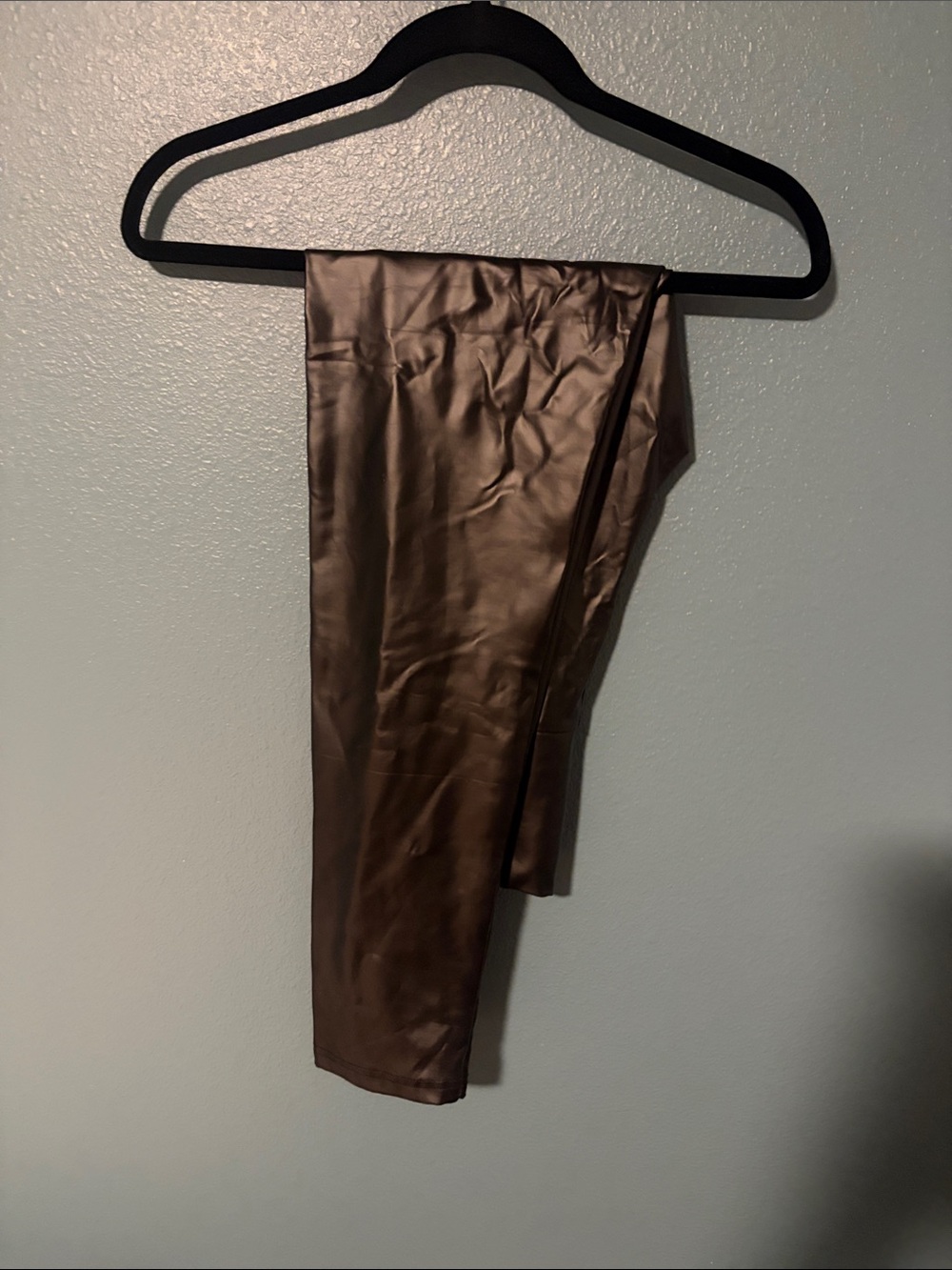Women’s Skinny Faux-Leather Pants in Brown